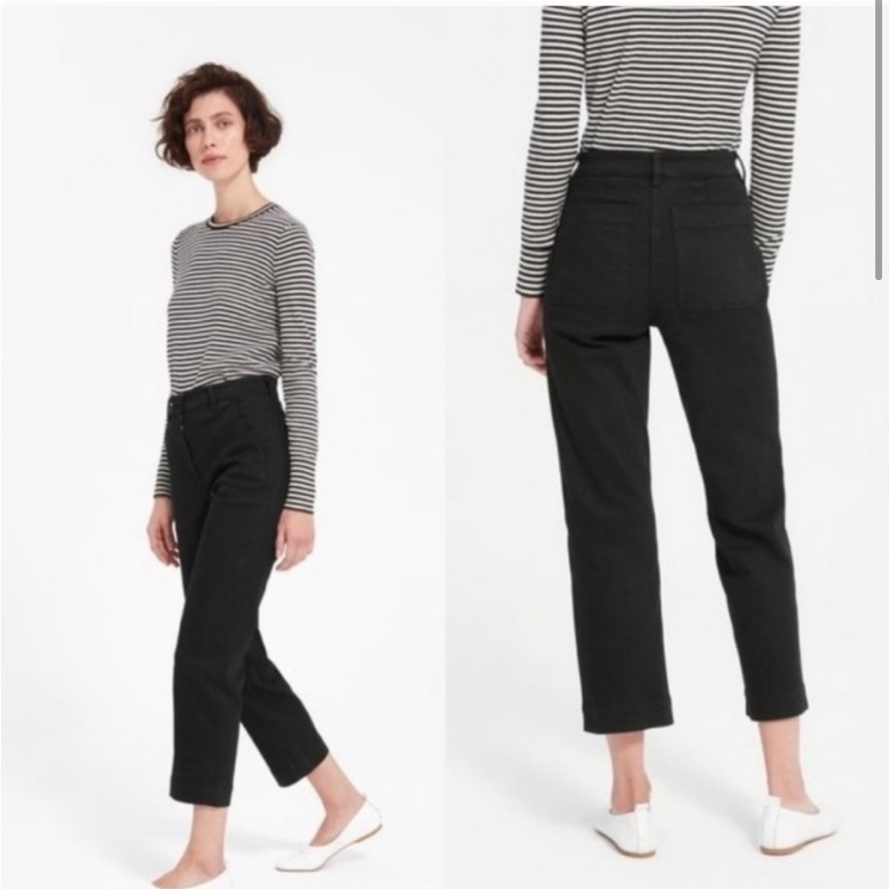 Everlane Cropped Straight Black Jeans Size 18 TALL